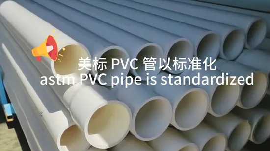 Drain Pipe ASTM PVC Plastic Pipe PVC/PE/HDPE/PPR Water Pipe Flexible Pipe UPVC Tube for Wastewater and Irrigation System Water Pipe 
