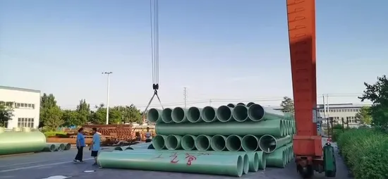 Filament Winding Process GRP Pipe FRP Storm Water/Agriculture Irrigation Pipe