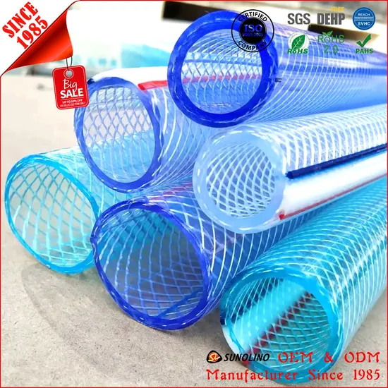 Flexible PVC Fiber Reinforced Braided Tube with Coupling 