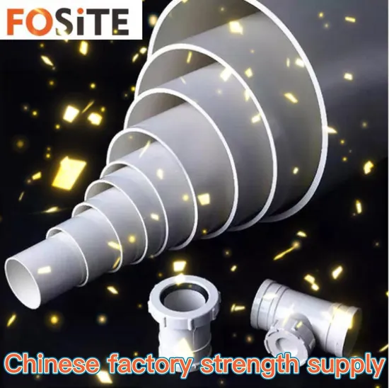Fosite PVC Electric Wire Duct Pipe Plastic Round Profile Rigid Water Pipe High Quality Black Ventilation Pipe Tube 