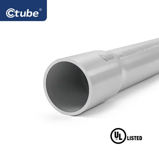 UL651 Listed 1 2 3 4 Inch Sch40 PVC Rigid Electrical Conduit Schedule 40 PVC Electrical Conduit Pipe 